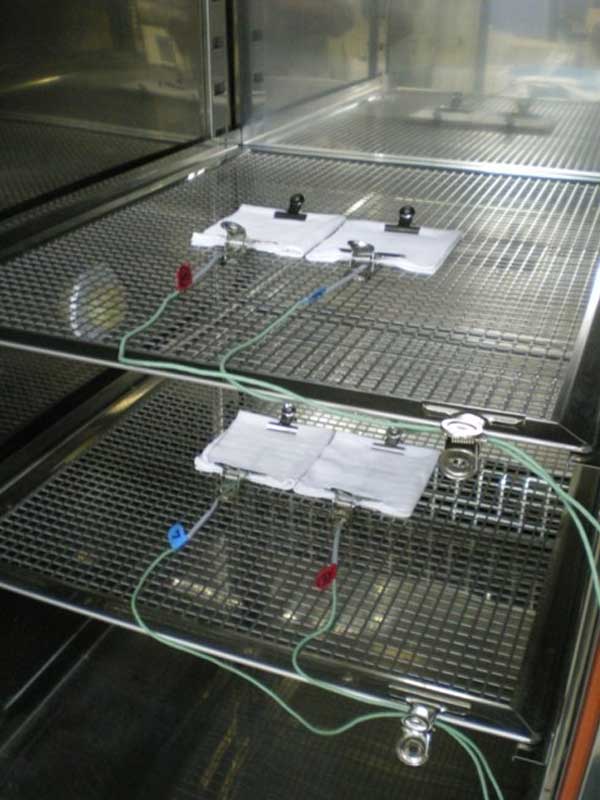 吸濕發熱試驗中